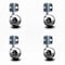 Service Caster 2.5 Inch Bright Chrome Metal Ball Caster - Corner Mount Bracket - SCC, 4PK SCC-GR01S25-DCS-BC-71678-4-CB90-4 - alternate 1